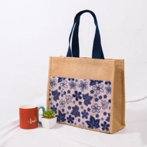Batik Burlap Bag